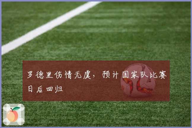 罗德里伤情无虞,预计国家队比赛日后回归